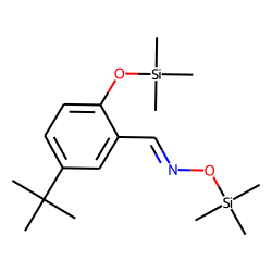 Benzaldehyde, 2-hydroxy-5-tert.-butyl, oxime, TMS