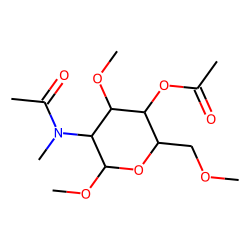 Acetic acid 5-(acetyl-methyl-amino) -4,6-dimethoxy-2-methoxymethyl-tetrahydro-pyran-3-yl ester