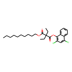 Diethylmalonic acid, decyl 2,4-dichloronaphth-1-yl ester