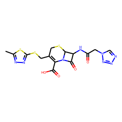 3-[(5-methyl-1,3,4-thiadiazol-2-yl)sulfanylmethyl]-8-oxo-7-[[2-(tetrazol-1-yl)acetyl]amino]-5-thia-1-azabicyclo[4.2.0]oct-2-ene-2-carboxylic acid