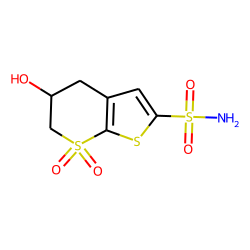 5-hydroxy-7,7-dioxo-5,6-dihydro-4H-thieno[5,4-b]thiopyran-2-sulfonamide
