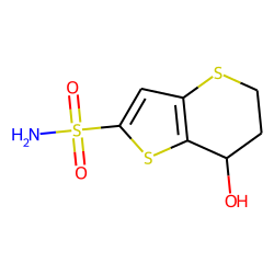 7-hydroxy-6,7-dihydro-5H-thieno[4,5-b]thiopyran-2-sulfonamide