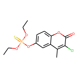 3-chloro-6-diethoxyphosphinothioyloxy-4-methylchromen-2-one