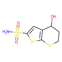 4-hydroxy-5,6-dihydro-4H-thieno[5,4-b]thiopyran-2-sulfonamide