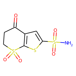 4,7,7-trioxo-5,6-dihydrothieno[5,4-b]thiopyran-2-sulfonamide
