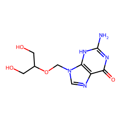 9-[(1,3-dihydroxy-2-propoxy)methyl] guanine