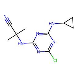 2-[[4-chloro-6-(cyclopropylamino)-1,3,5-triazin-2-yl]amino]-2-methylpropanenitrile