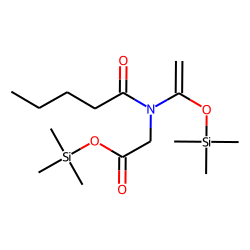 Valeryl acetyl glycine, TMS # 3