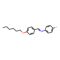 p-n-Hexyloxybenzylideneamino-p'-fluorobenzene
