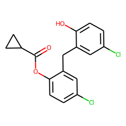 Dichlorophen, O-(cyclopropanecarbonyl)-