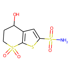 4-hydroxy-7,7-dioxo-5,6-dihydro-4H-thieno[5,4-b]thiopyran-2-sulfonamide