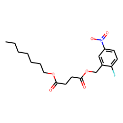 Succinic acid, 2-fluoro-5-nitrobenzyl heptyl ester