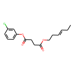 Succinic acid, 3-chlorophenyl trans-hex-3-en-1-yl ester