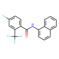 4-Fluoro-2-trifluoromethylbenzamide, N-(1-naphthyl)-