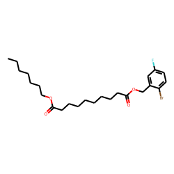 Sebacic acid, 2-bromo-5-fluorobenzyl heptyl ester