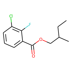 3-Chloro-2-fluorobenzoic acid, 2-methylbutyl ester