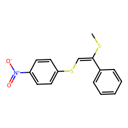 .alpha.-Methylthio-.beta.-(4-nitrophenyl)thiostyrene (E)