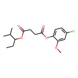 Succinic acid, 2-methylpent-3-yl 4-chloro-2-methoxyphenyl ester