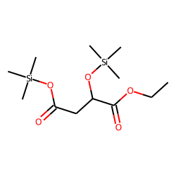 Malic acid 1-ethyl ester, 2TMS