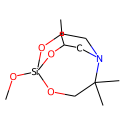 1-methoxy, 4,4,7,10-tetramethylsilatrane, b