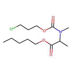 DL-Alanine, N-methyl-N-(3-chloropropoxycarbonyl)-, pentyl ester