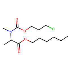 DL-Alanine, N-methyl-N-(3-chloropropoxycarbonyl)-, hexyl ester