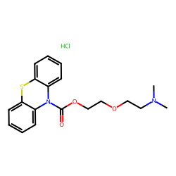 Phenothiazine, beta-dimethylaminoethoxyethyl-10-carboxylate-, hydrochloride