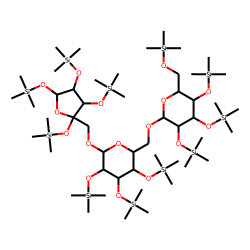 Theanderose: aD-Gclp(1->6)-aDGlcp(1->2)-DFru, oxime-TMS