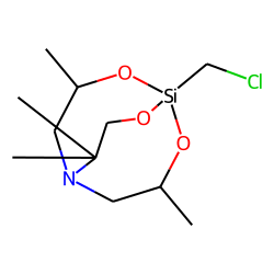 1-chloromethyl, 4,4,7,10-tetramethylsilatrane, b