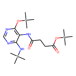 Pyrimidine, 6-amino-4-hydroxy-5-(3-carboxypropionyl)amino, TMS
