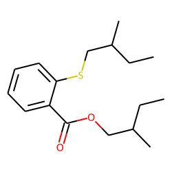 Benzoic acid, 2-(2-methylbutyl)thio-, 2-methylbutyl ester
