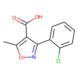 4-Isoxazolecarboxylic acid, 3-(o-chlorophenyl)-5-methyl-