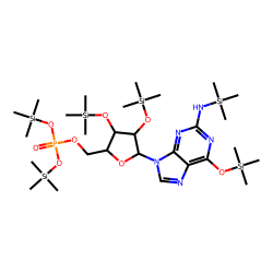 9H-Purine, 9-[2,3-bis-O-(trimethylsilyl)-«beta»-D-ribofuranosyl]-6-(trimethylsiloxy)-2-[(trimethylsilyl)amino]-, 5'-[bis(trimethylsilyl) phospate]