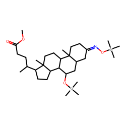 Methyl 5-«beta»-cholan-7-«alpha»-ol-3-one-24-oate, oxime, TMS # 2