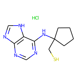 Cyclopentanemethanethiol, 1-(6-purinylamino)-, hydrochloride