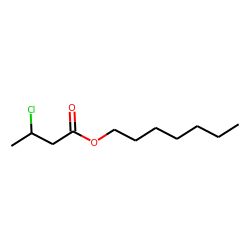 Butanoic acid, 3-chloro, heptyl ester