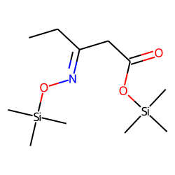 3-Ketovaleric acid, oxime, di-TMS, #1