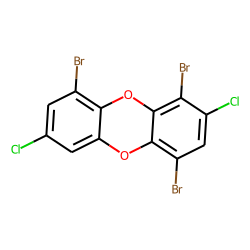Dibenzodioxin, 1,4,9-tribromo-, 2,7-dichloro-