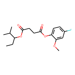 Succinic acid, 2-methylpent-3-yl 4-fluoro-2-methoxyphenyl ester