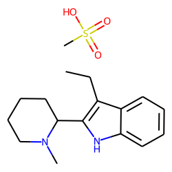 Methanesulfonic acid, cmpd with 3-ethyl-2-(1-methyl-2-piperidyl)indole
