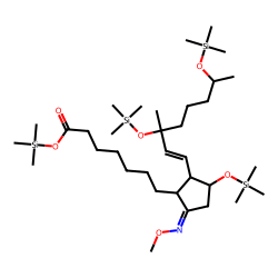 11«alpha»,15«alpha»-dihydroxy-9-ketoprost-13-enoic acid, 19-hydroxy, MO-TMS # 2