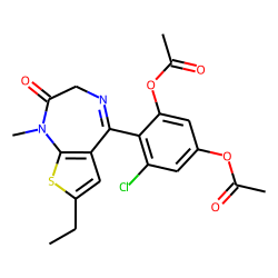 Clotiazepam M (dihydroxy-), acetylated