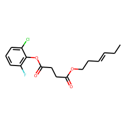 Succinic acid, 2-chloro-6-fluorophenyl trans-hex-3-en-1-yl ester
