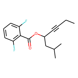 2,6-Difluorobenzoic acid, 2-methyloct-5-yn-4-yl ester