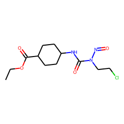 Cyclohexanecarboxylic acid, 4-[3-(2-chloroethyl )-3-nitrosoureido]-, ethyl ester,trans-