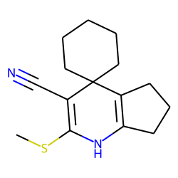 1H-Cyclopenta[b]pyridine-3-carbonitrile, 4,5,6,7-tetrahydro-2-methylthio-4-spirocyclohexane-