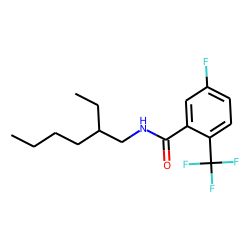 Benzamide, 2-trifluoromethyl-5-fluoro-N-(2-ethylhexyl)-