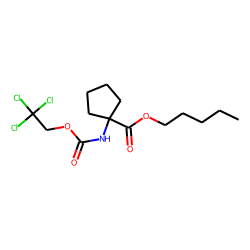 1-Aminocyclopentanecarboxylic acid, N-(2,2,2-trichloroethoxycarbonyl)-, pentyl ester
