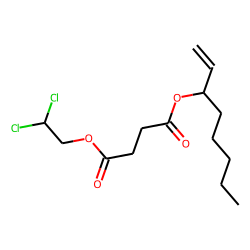 Succinic acid, 2,2-dichloroethyl oct-1-en-3-yl ester