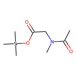 Methyl acetyl glycine, TMS # 1